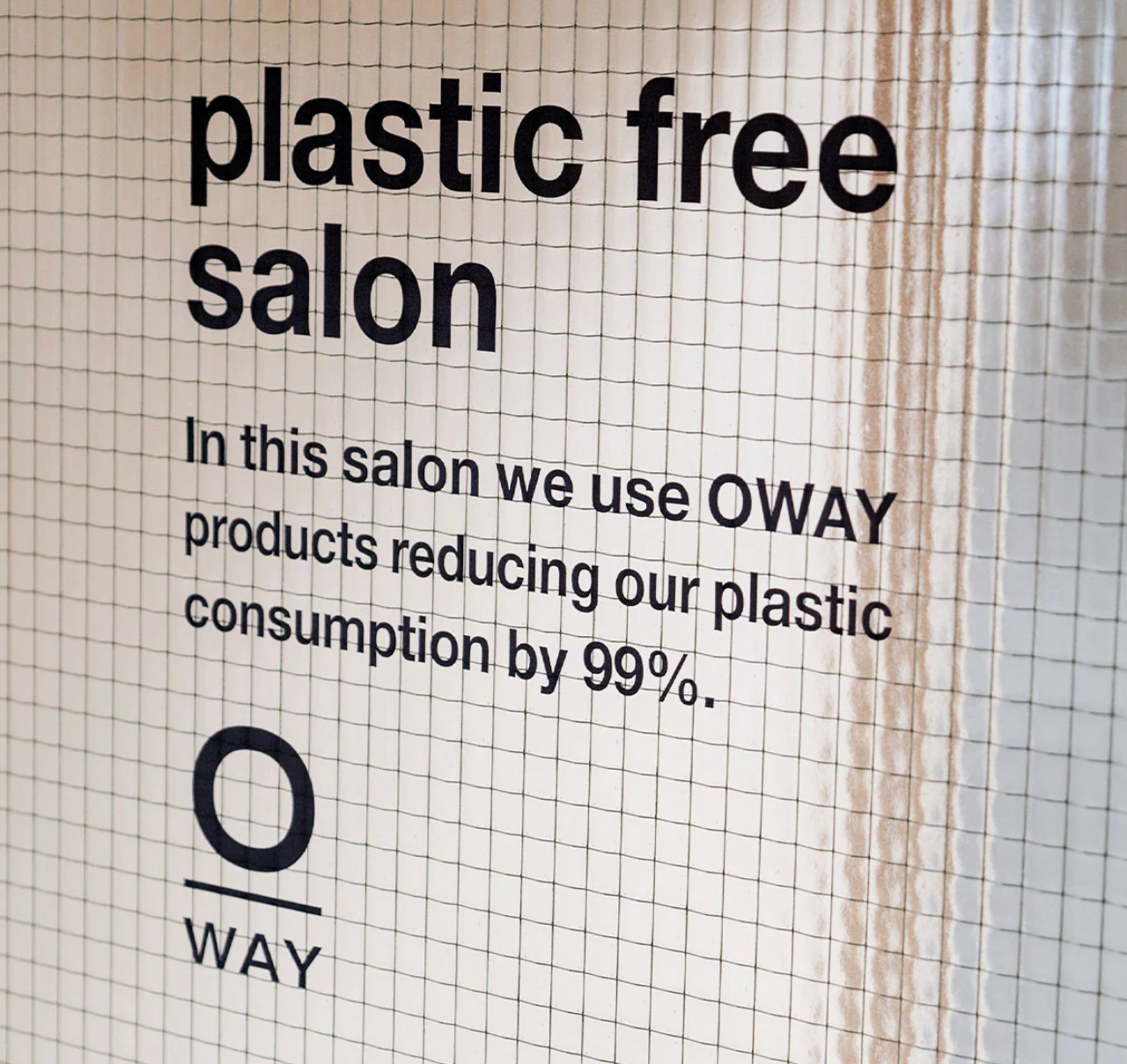 plastic free window decal